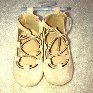 Lace up baby shoes